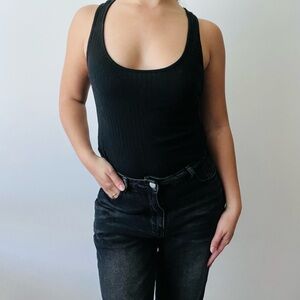 SHEIN Black scoopneck Bodysuit Size M